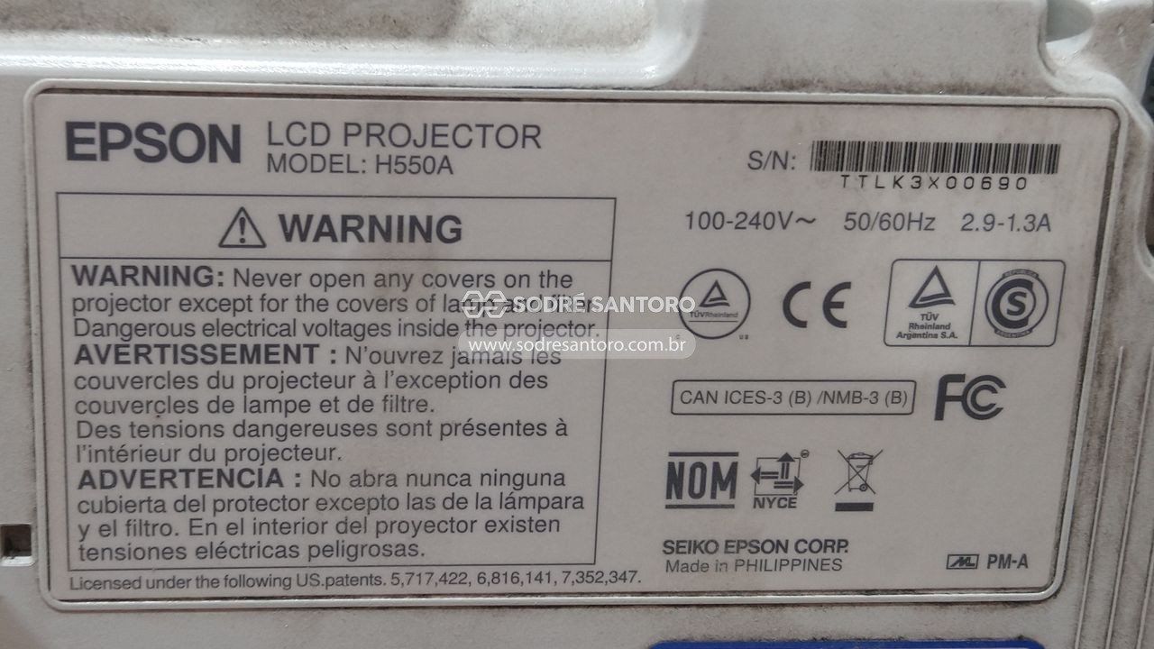 Foto 4: projetor epson powerlite w18+ h550a