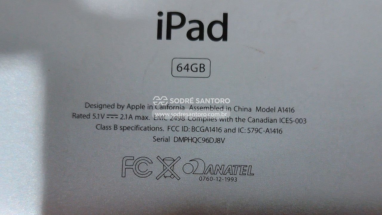 Foto 3: sucata de ipad 3ª geração apple a1416 64gb - serial dmphqc96dj8v