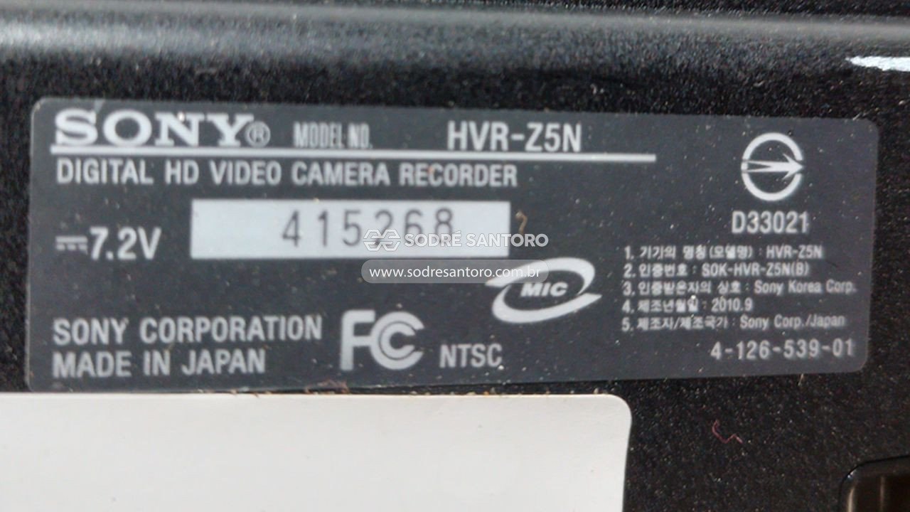 Foto 10 de 11: filmadora sony hvr-z5n